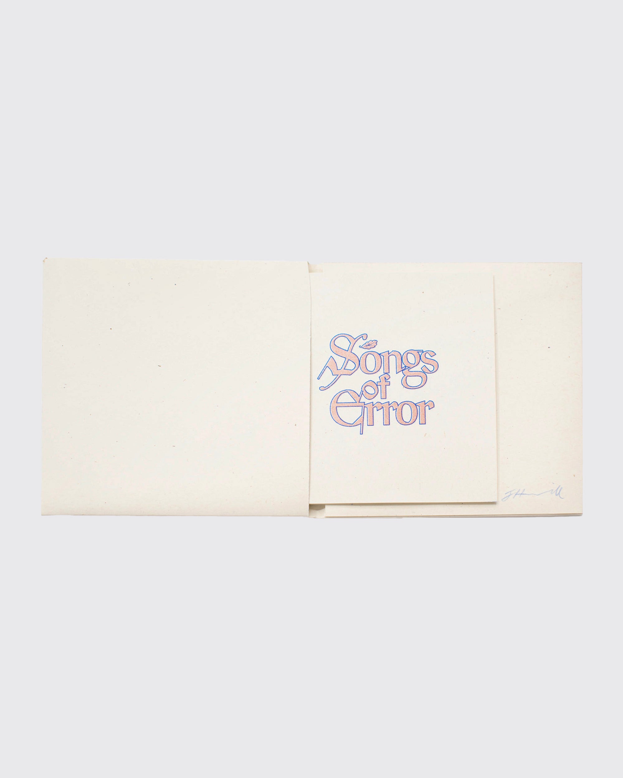 Songs of Error